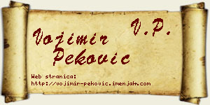Vojimir Peković vizit kartica